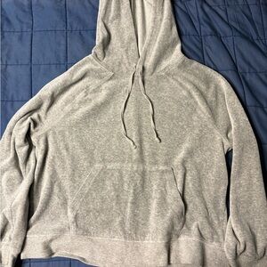 J. Crew women’s Light Gray velour Hoodie (S)